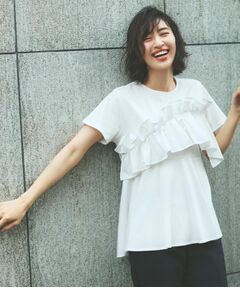 OPAQUE.CLIP / オペーク ドット クリップ カットソー | フリルドッキングペプラムトップス【接触冷感/洗濯機洗い可】