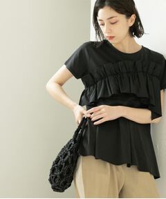 OPAQUE.CLIP / オペーク ドット クリップ カットソー | フリルドッキングペプラムトップス【接触冷感/洗濯機洗い可】