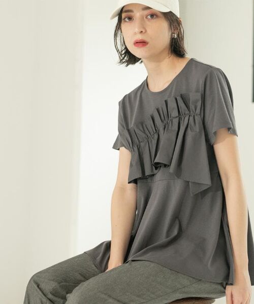 OPAQUE.CLIP / オペーク ドット クリップ カットソー | フリルドッキングペプラムトップス【接触冷感/洗濯機洗い可】 | 詳細10