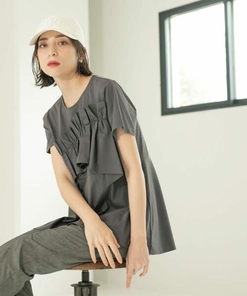 OPAQUE.CLIP / オペーク ドット クリップ カットソー | フリルドッキングペプラムトップス【接触冷感/洗濯機洗い可】 | 詳細14