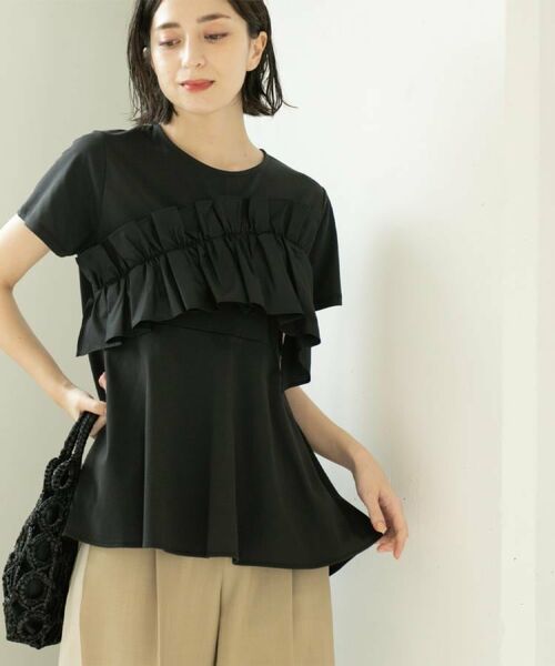 OPAQUE.CLIP / オペーク ドット クリップ カットソー | フリルドッキングペプラムトップス【接触冷感/洗濯機洗い可】 | 詳細15