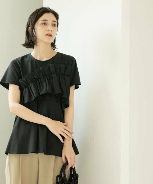 OPAQUE.CLIP / オペーク ドット クリップ カットソー | フリルドッキングペプラムトップス【接触冷感/洗濯機洗い可】 | 詳細16