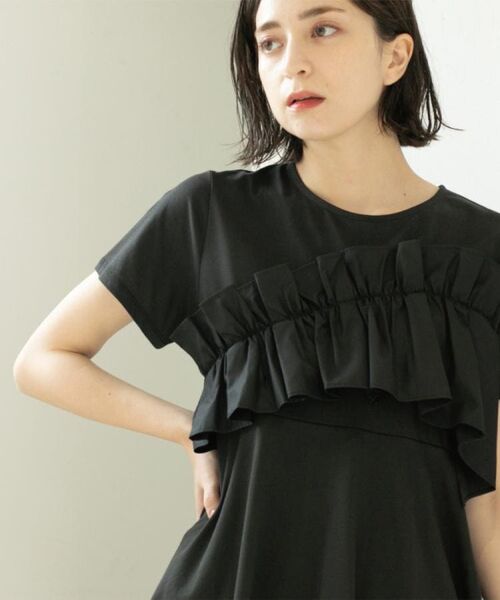 OPAQUE.CLIP / オペーク ドット クリップ カットソー | フリルドッキングペプラムトップス【接触冷感/洗濯機洗い可】 | 詳細17