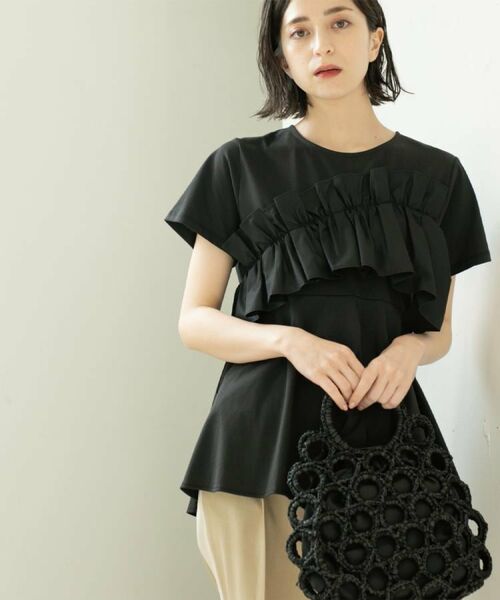 OPAQUE.CLIP / オペーク ドット クリップ カットソー | フリルドッキングペプラムトップス【接触冷感/洗濯機洗い可】 | 詳細18