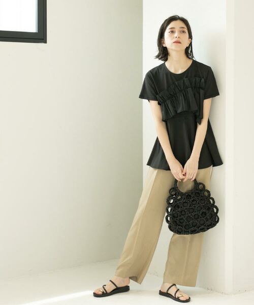 OPAQUE.CLIP / オペーク ドット クリップ カットソー | フリルドッキングペプラムトップス【接触冷感/洗濯機洗い可】 | 詳細20