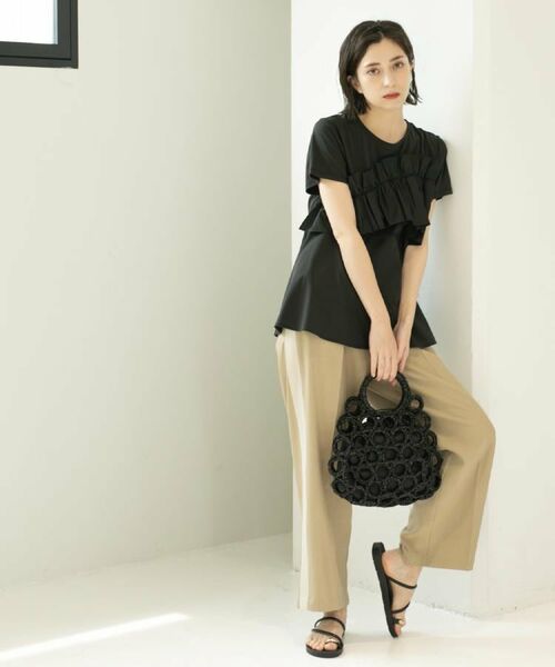 OPAQUE.CLIP / オペーク ドット クリップ カットソー | フリルドッキングペプラムトップス【接触冷感/洗濯機洗い可】 | 詳細21