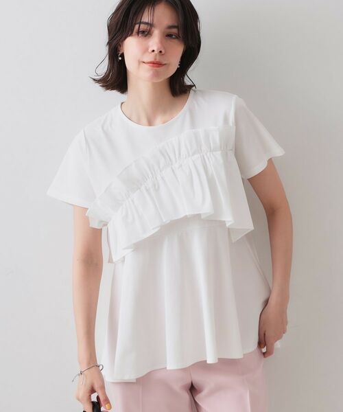 OPAQUE.CLIP / オペーク ドット クリップ カットソー | フリルドッキングペプラムトップス【接触冷感/洗濯機洗い可】 | 詳細30