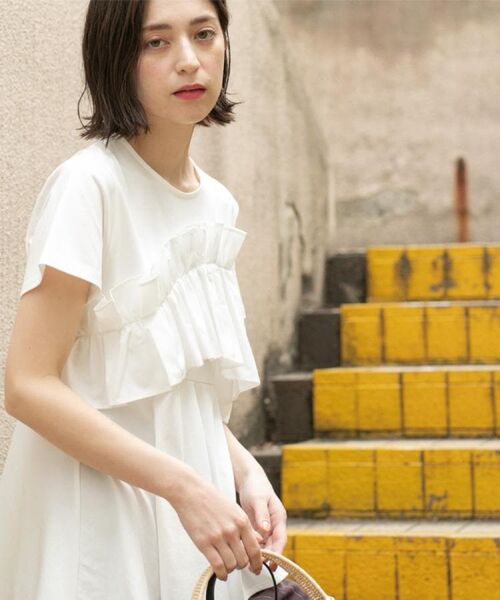 OPAQUE.CLIP / オペーク ドット クリップ カットソー | フリルドッキングペプラムトップス【接触冷感/洗濯機洗い可】 | 詳細5