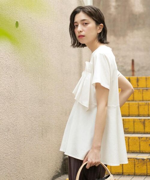 OPAQUE.CLIP / オペーク ドット クリップ カットソー | フリルドッキングペプラムトップス【接触冷感/洗濯機洗い可】 | 詳細8