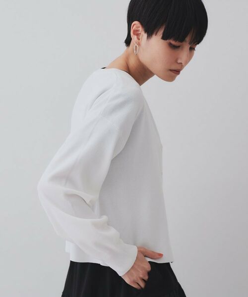 OPAQUE.CLIP / オペーク ドット クリップ カーディガン・ボレロ | スナップボタンショートニットカーディガン【洗濯機洗い可/抗ピル】 | 詳細3