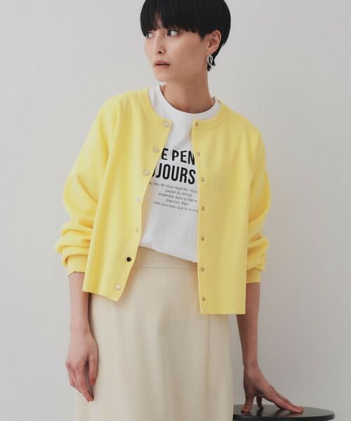 OPAQUE.CLIP / オペーク ドット クリップ カーディガン・ボレロ | スナップボタンショートニットカーディガン【洗濯機洗い可/抗ピル】 | 詳細8