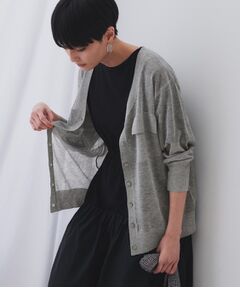 OPAQUE.CLIP / オペーク ドット クリップ カーディガン・ボレロ | ポケットシアーニットカーディガン【洗濯機洗い可】