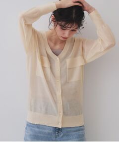 OPAQUE.CLIP / オペーク ドット クリップ カーディガン・ボレロ | ポケットシアーニットカーディガン【洗濯機洗い可】