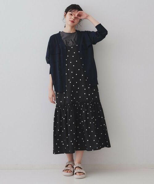 OPAQUE.CLIP / オペーク ドット クリップ カーディガン・ボレロ | ポケットシアーニットカーディガン【洗濯機洗い可】 | 詳細11