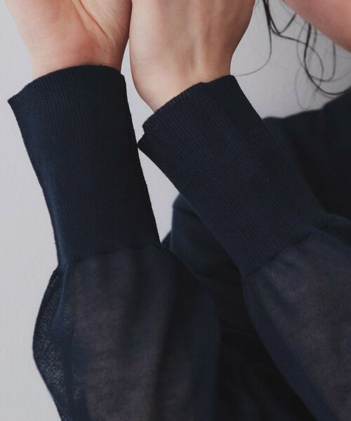 OPAQUE.CLIP / オペーク ドット クリップ カーディガン・ボレロ | ポケットシアーニットカーディガン【洗濯機洗い可】 | 詳細18