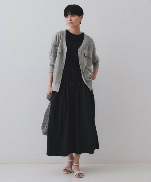 OPAQUE.CLIP / オペーク ドット クリップ カーディガン・ボレロ | ポケットシアーニットカーディガン【洗濯機洗い可】 | 詳細2