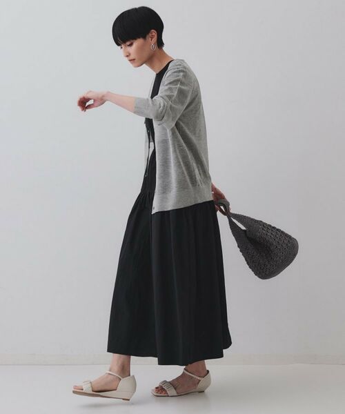 OPAQUE.CLIP / オペーク ドット クリップ カーディガン・ボレロ | ポケットシアーニットカーディガン【洗濯機洗い可】 | 詳細3