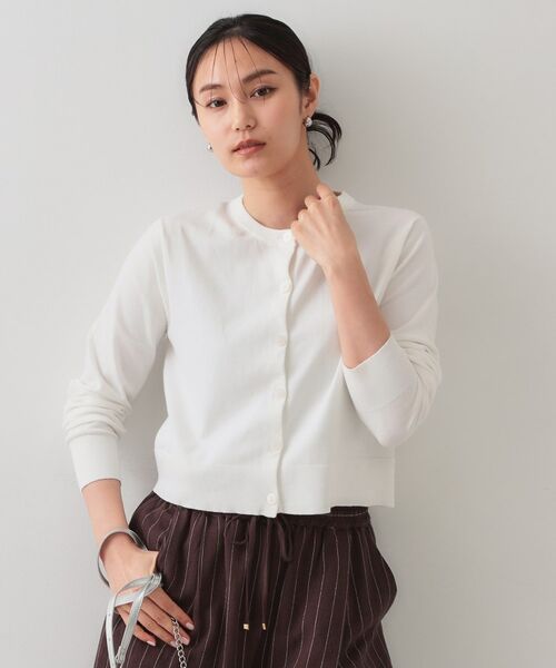 OPAQUE.CLIP / オペーク ドット クリップ カーディガン・ボレロ | ショートニットカーディガン【UV/洗濯機洗い可】 | 詳細1