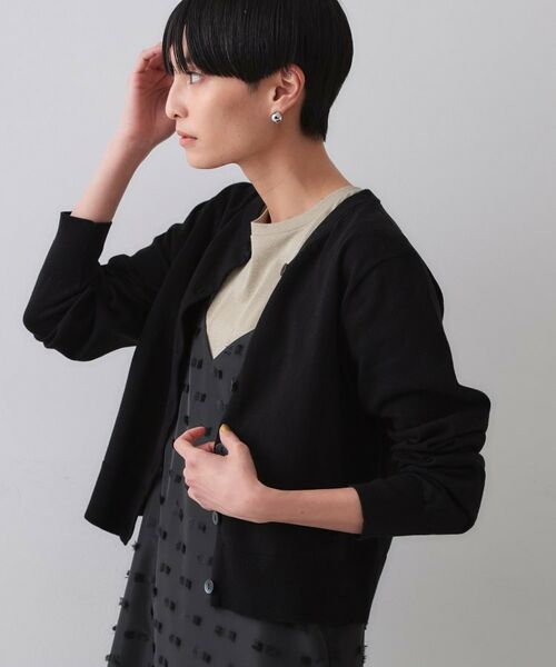 OPAQUE.CLIP / オペーク ドット クリップ カーディガン・ボレロ | ショートニットカーディガン【UV/洗濯機洗い可】 | 詳細5