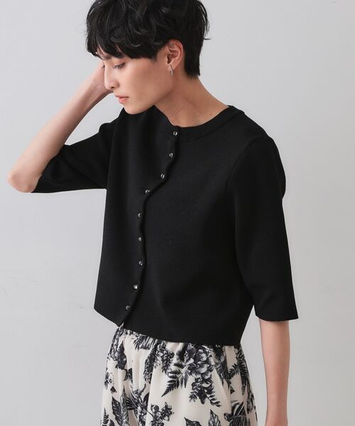 OPAQUE.CLIP / オペーク ドット クリップ カーディガン・ボレロ | ショートニットカーディガン【洗濯機洗い可】 | 詳細1