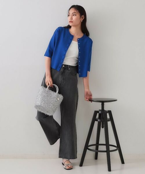 OPAQUE.CLIP / オペーク ドット クリップ カーディガン・ボレロ | ショートニットカーディガン【洗濯機洗い可】 | 詳細11