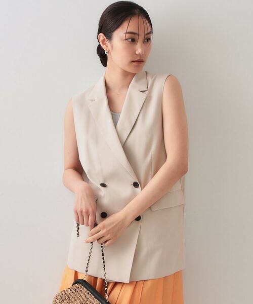 OPAQUE.CLIP / オペーク ドット クリップ ベスト | 《美人百花掲載》テーラードジレ/セットアップ対応【洗える】 | 詳細1