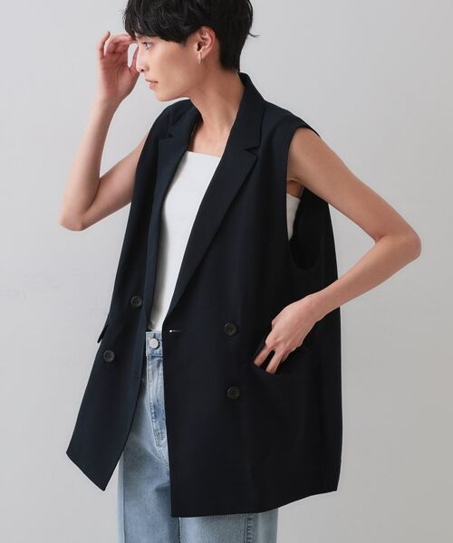 OPAQUE.CLIP / オペーク ドット クリップ ベスト | 《美人百花掲載》テーラードジレ/セットアップ対応【洗える】 | 詳細11