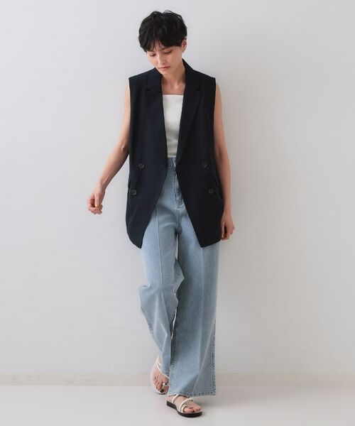 OPAQUE.CLIP / オペーク ドット クリップ ベスト | 《美人百花掲載》テーラードジレ/セットアップ対応【洗える】 | 詳細12