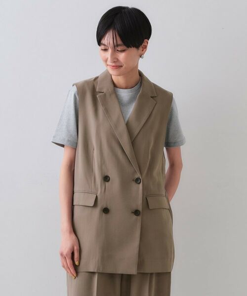 OPAQUE.CLIP / オペーク ドット クリップ ベスト | 《美人百花掲載》テーラードジレ/セットアップ対応【洗える】 | 詳細15