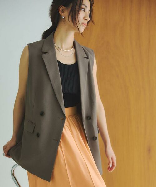 OPAQUE.CLIP / オペーク ドット クリップ ベスト | 《美人百花掲載》テーラードジレ/セットアップ対応【洗える】 | 詳細5