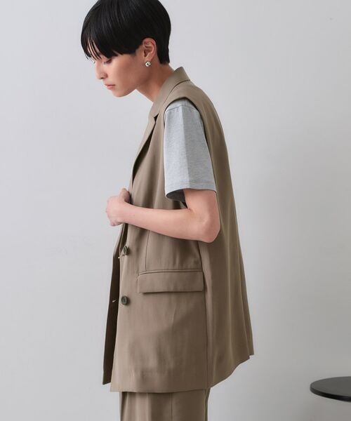 OPAQUE.CLIP / オペーク ドット クリップ ベスト | 《美人百花掲載》テーラードジレ/セットアップ対応【洗える】 | 詳細7