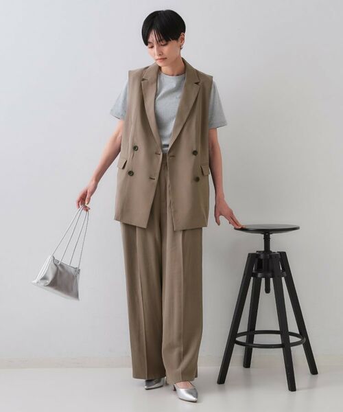 OPAQUE.CLIP / オペーク ドット クリップ ベスト | 《美人百花掲載》テーラードジレ/セットアップ対応【洗える】 | 詳細8