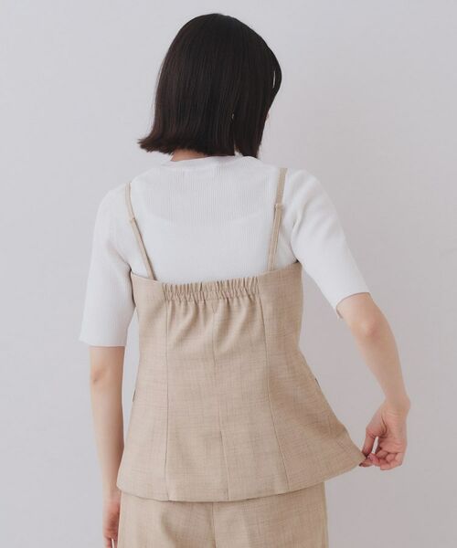OPAQUE.CLIP / オペーク ドット クリップ ベスト | メランジビスチェ風ジレ/セットアップ対応可【洗濯機洗い可】 | 詳細13