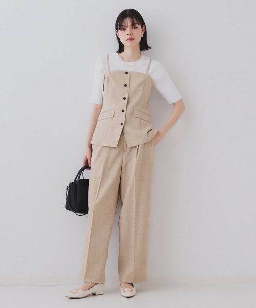 OPAQUE.CLIP / オペーク ドット クリップ ベスト | メランジビスチェ風ジレ/セットアップ対応可【洗濯機洗い可】 | 詳細7