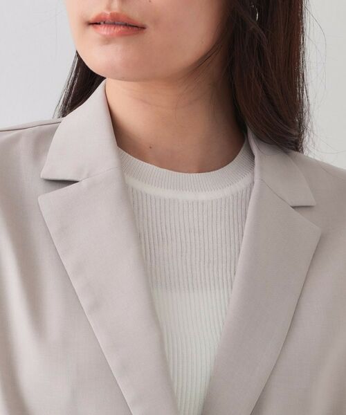 OPAQUE.CLIP / オペーク ドット クリップ テーラードジャケット | ストレッチリネンライクショートテーラードジャケット【UV/洗濯機洗い可/抗ピル】 | 詳細12