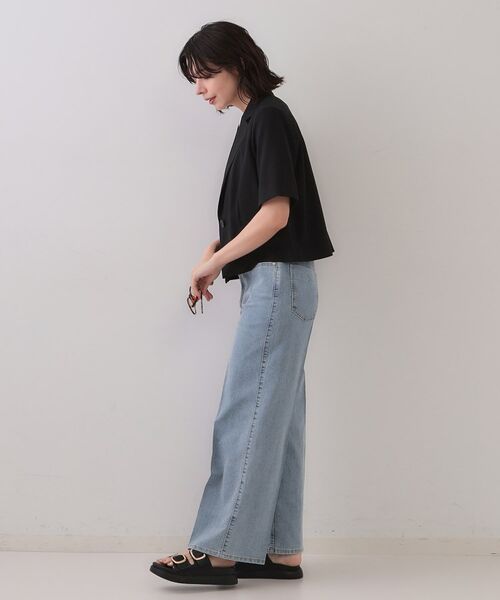 OPAQUE.CLIP / オペーク ドット クリップ テーラードジャケット | ストレッチリネンライクショートテーラードジャケット【UV/洗濯機洗い可/抗ピル】 | 詳細6