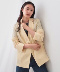セール】 金ボタンダブルテーラードジャケット【洗える