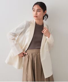 OPAQUE.CLIP / オペーク ドット クリップ テーラードジャケット | シアーストライプテーラードジャケット【洗濯機洗い可】