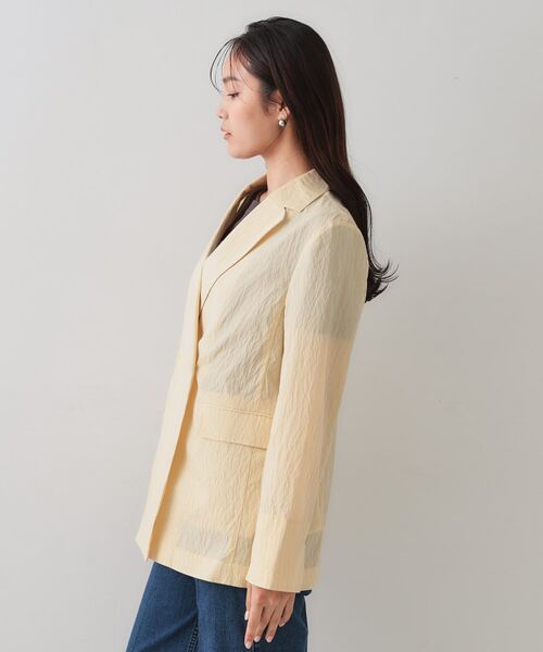 OPAQUE.CLIP / オペーク ドット クリップ テーラードジャケット | シアーストライプテーラードジャケット【洗濯機洗い可】 | 詳細10