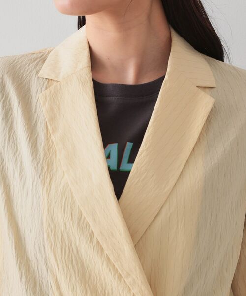 OPAQUE.CLIP / オペーク ドット クリップ テーラードジャケット | シアーストライプテーラードジャケット【洗濯機洗い可】 | 詳細12