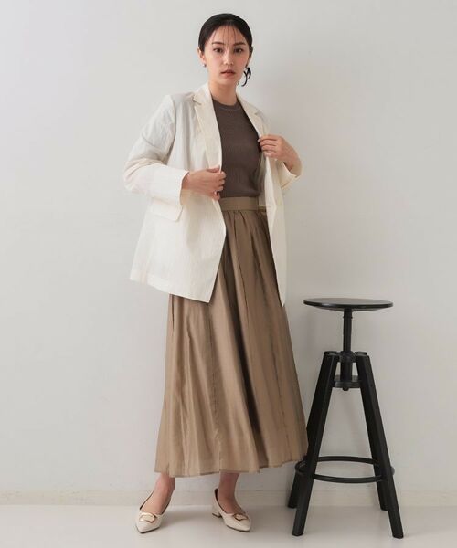 OPAQUE.CLIP / オペーク ドット クリップ テーラードジャケット | シアーストライプテーラードジャケット【洗濯機洗い可】 | 詳細3