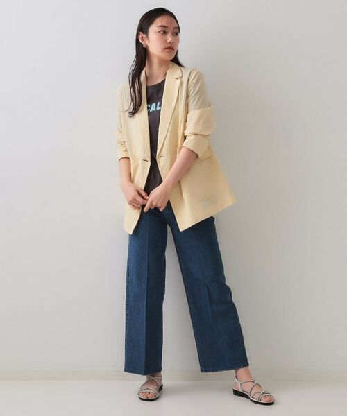 OPAQUE.CLIP / オペーク ドット クリップ テーラードジャケット | シアーストライプテーラードジャケット【洗濯機洗い可】 | 詳細6