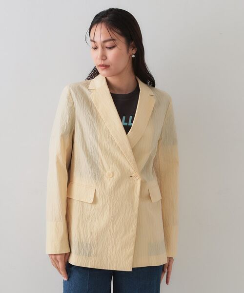 OPAQUE.CLIP / オペーク ドット クリップ テーラードジャケット | シアーストライプテーラードジャケット【洗濯機洗い可】 | 詳細9