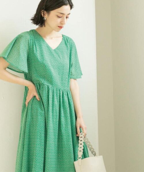 OPAQUE.CLIP / オペーク ドット クリップ ロング・マキシ丈ワンピース | Vネックフィット＆フレアドレス/オーガニックコットン混【洗濯機洗い可】 | 詳細19