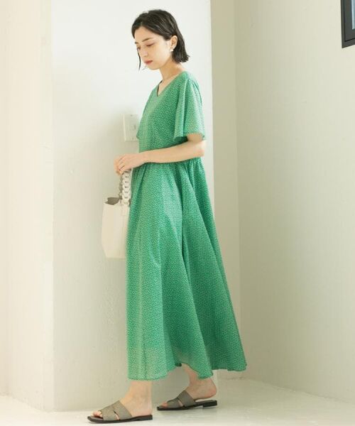 OPAQUE.CLIP / オペーク ドット クリップ ロング・マキシ丈ワンピース | Vネックフィット＆フレアドレス/オーガニックコットン混【洗濯機洗い可】 | 詳細21