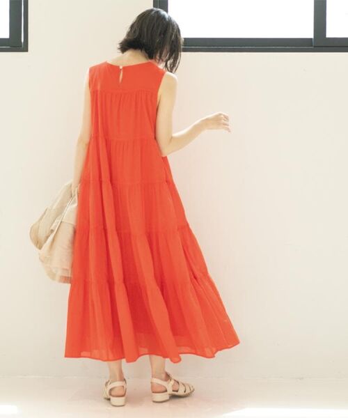 OPAQUE.CLIP / オペーク ドット クリップ ロング・マキシ丈ワンピース | 《Can Cam掲載》ティアードマキシドレス/オーガニックコットン混【洗濯機洗い可】 | 詳細20