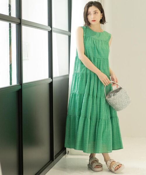 OPAQUE.CLIP / オペーク ドット クリップ ロング・マキシ丈ワンピース | 《Can Cam掲載》ティアードマキシドレス/オーガニックコットン混【洗濯機洗い可】 | 詳細27