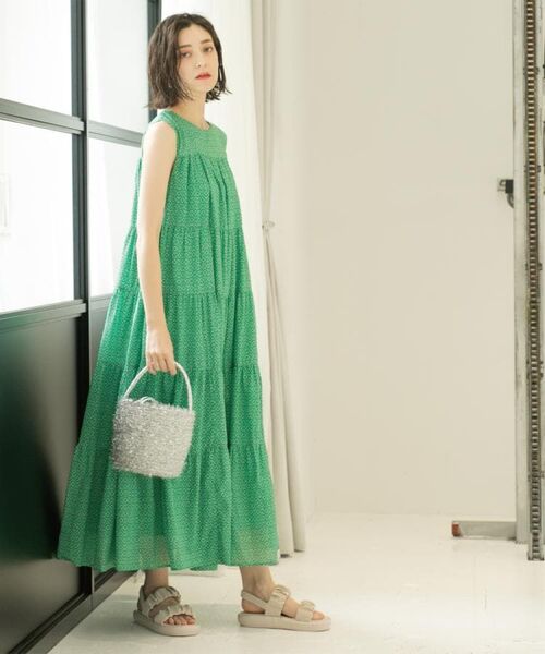 OPAQUE.CLIP / オペーク ドット クリップ ロング・マキシ丈ワンピース | 《Can Cam掲載》ティアードマキシドレス/オーガニックコットン混【洗濯機洗い可】 | 詳細28
