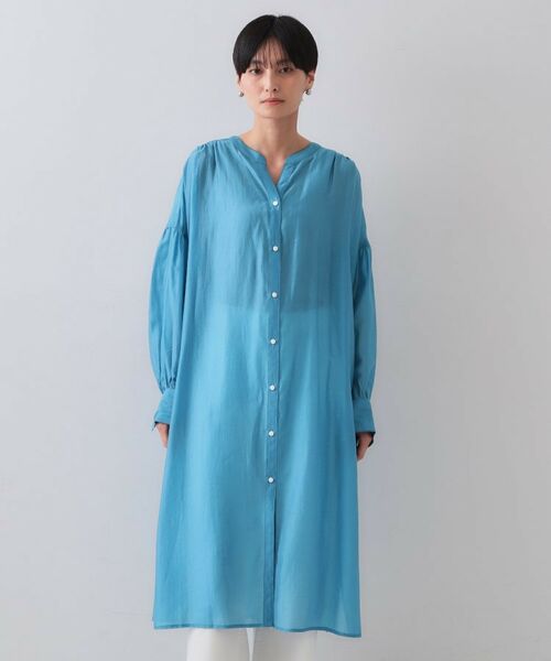 OPAQUE.CLIP / オペーク ドット クリップ ミニ丈・ひざ丈ワンピース | シアーシャツワンピース【洗濯機洗い可】 | 詳細14