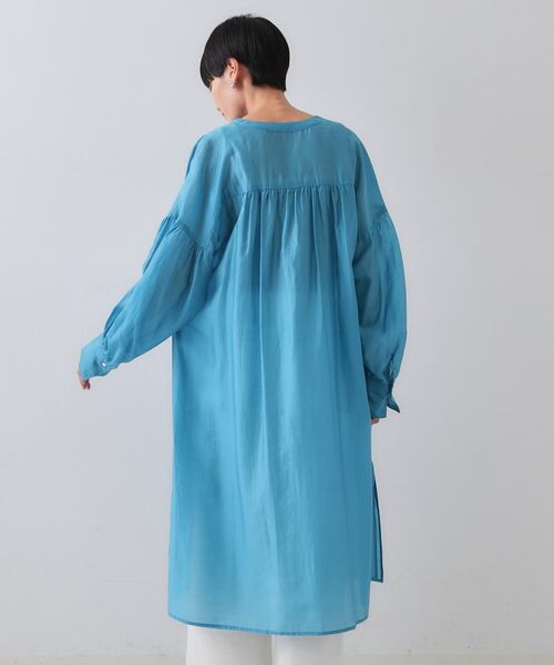 OPAQUE.CLIP / オペーク ドット クリップ ミニ丈・ひざ丈ワンピース | シアーシャツワンピース【洗濯機洗い可】 | 詳細16